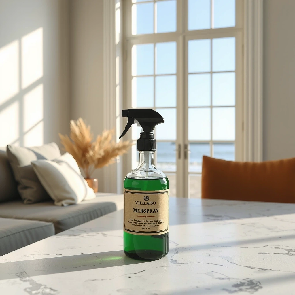 Refillable glass cleaning bottle