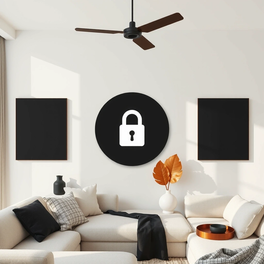 Abstract geometric shapes representing digital security